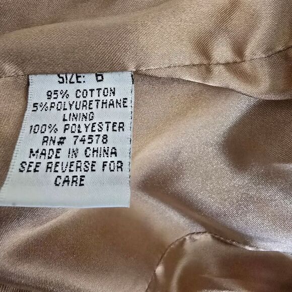 CACHE Women's Vintage Moto Jacket Zip Up Size 6 Beige Y2K - Picture 8 of 10